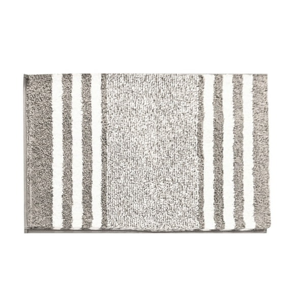 Grrvtrz Extra Thick Microfiber Striped Door Mat - Non-Slip Bathroom Kitchen Entry Rug Water-Absorbent Floor Mat for Bathroom Kitchen Doorway Foot Mat,Bathroom Decor,Bathroom Accessories