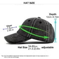 thumbnail image 3 of Baqcunre Baseball Cap, Mens And Womens Denim Retro Washed And Old Destroyed Peaked Cap Solid Color Baseball Cap, Womens Baseball Caps, Sun Hats for Women, 3 of 4