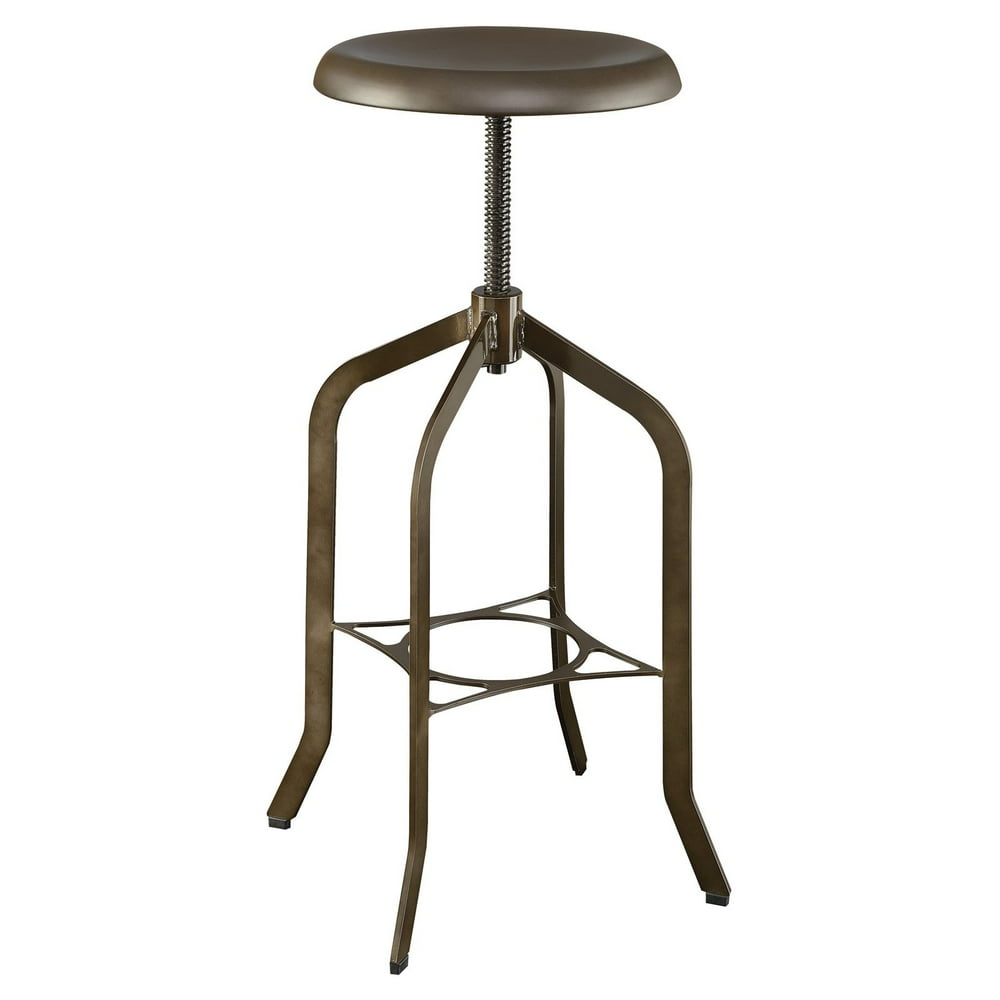 Coaster Company Industrial Style Adjustable Bar Stool, Bronze Walmart