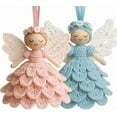 thumbnail image 5 of DIY Crochet Angel Ornament Kit, Beginner Friendly Craft Crochet Kit, Christmas Tree Hang Decorations, Gift for Christmas Home Holiday Decor (Blue), 5 of 6