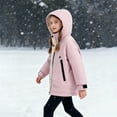 thumbnail image 6 of CPNG Kids Plush Lined Jacket Long Warm Puffer Jacket Winter Windproof Waterproof Parka Snow Coat Boys Warm Thicken Fleece Tops Girls Sherpa Outdoor Tops, 6 of 8