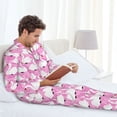 thumbnail image 6 of Daiia Beautiful Swans for Men's Long-Sleeved Pajama Set – Soft & Comfortable Sleepwear Button-Up Pajamas Cozy Lounge Wear-Small, 6 of 7