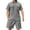 Grey, variant on JIKNTTR Men's 2 Piece Outfits Casual Fashion Short Sleeve Set With Half Zip Collar Stylish summer Outfit For Men Trendy Versatile Outfits