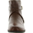 thumbnail image 2 of Rockport Womens Vicky Belt Leather Almond Toe Ankle Boots, 2 of 3
