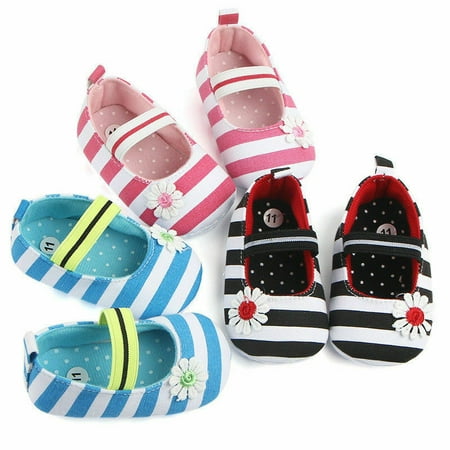 Newborn Toddler Baby Girl Soft Sole Crib Shoes Anti-slip Pram Prewalker