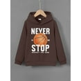 thumbnail image 3 of Mikrdoo 5Y-14Y Boys Tops "Never Stop Respect The Game 1988" Letter Graphics Sweatshirt Basketball Print Casual Long Sleeve Hoodies For Spring And Autumn, 3 of 8