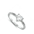 thumbnail image 4 of CHOOSE YOUR COLOR Clear CZ Heart Promise Ring .925 Sterling Silver Band White Female Size 6, 4 of 4