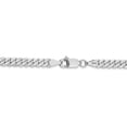 thumbnail image 3 of Primal Gold 14 Karat White Gold 3.9mm Flat Beveled Curb Chain Necklace, 3 of 5