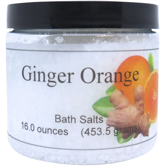 Ginger Orange Bath Salts by Eclectic Lady, 16 ounces