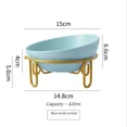thumbnail image 3 of Cuenco de cerámica para perros con soporte de metal que protege la columna vertebral Cuencos para comida y agua para gatos Suministros para mascotas, 3 of 5