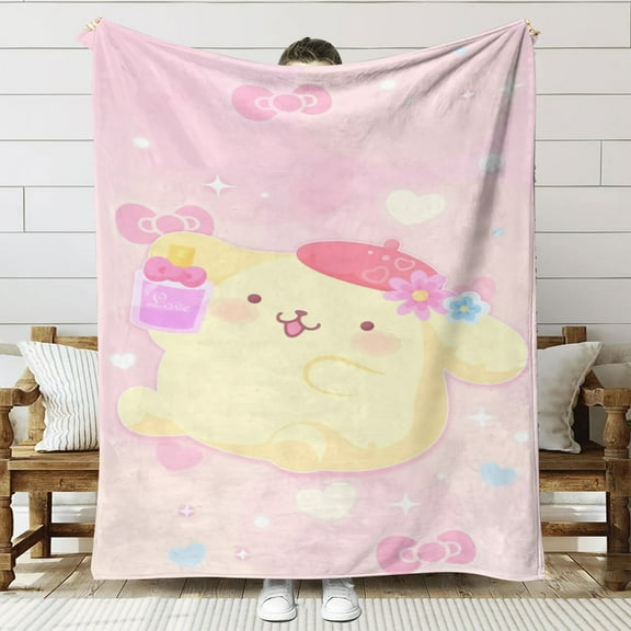 Pompompurin Throw Blanket Gifts for Fans Lover Girls Boys Women Present Hoodie Him Bed 60"x80"