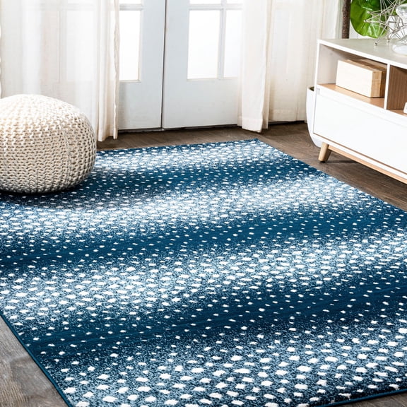 JONATHAN Y SAFARI 8 x 10 Area Rug, Antelope Animal - Navy/Cream, SAF100E-8