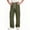 Army Green, variant on Boys Cargo Pants Wide Leg Relaxed Fit Sweatpants with Zipper Pockets Army Green,Size 9-10T