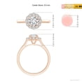 thumbnail image 5 of ANGARA Natural Classic Diamond Scalloped Halo Ring in 14K Rose Gold for Women (Size-5.8mm| Color-H| Clarity-SI2) | April Birthstone, Anniversary, Jewelry Gift for Women | Natural Diamond Ring, 5 of 9