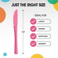 thumbnail image 6 of Exquisite Disposable Knives - 200 Cerise Plastic Knives - Hot Pink Party Supplies, 6 of 7