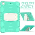 thumbnail image 7 of XYX Case for 10.2 inch iPad 9th/8th/7th Generation (2021/2020/2019), Dual Layer Slim Heavy Shockproof Rugged Protective Cover Case with Kickstand (Mint Green), 7 of 7