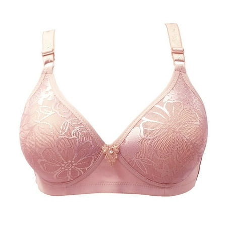 Yyeselk Wireless Bra for Women Push Up Soft No Underwire Bras Full Coverage Comfort Breathable Wirefree Daily Brassiere Watermelon Red XXL