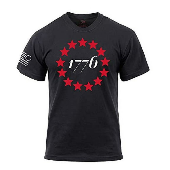 Rothco 20196 1776 Short Sleeve T-Shirt, Black - 3XL