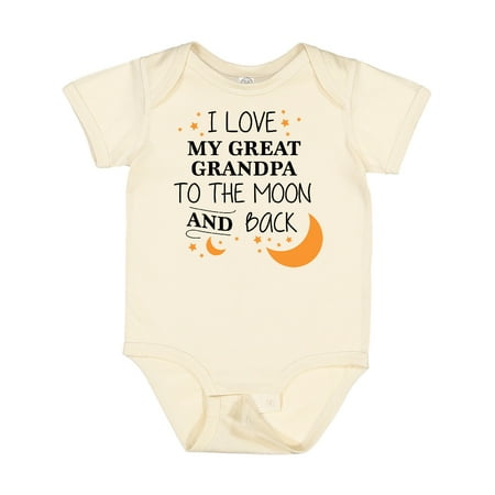 

Inktastic I Love My Great Grandpa to the Moon and Back Gift Baby Boy or Baby Girl Bodysuit