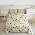 thumbnail image 2 of Homewish Cute Cartoon Corgi Queen Comforter Set,Kawaii Puppy Dogs Bedding Sets,Beige Black Bedding Comforter Set For Girl Boys,Ultra Soft Room Decor Reversible,3 Pieces, 2 of 8
