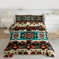 thumbnail image 2 of Homewish Boho Flower 3-Piece Full Size Comforter Sets For Boys Girls,Tribal Aztec Bedding Comforter Set,Bohemian Hippie Theme Lightweight Bedding Sets,Super Cozy Room Decor,Reversible, 2 of 8