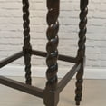 thumbnail image 3 of Contemporary Home Living 30" Brown and Ivory Nailhead Trimmed Bar Stool with Barley Twist Legs, 3 of 4