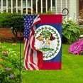thumbnail image 4 of American Flag Waving Show Belize Flag Belizean American Friendship Proud Root House Flag, Double-Sided Decorative Outdoor Flag, Patriotic Polyester Yard Flag 29.5 x 39.5 in, 4 of 5