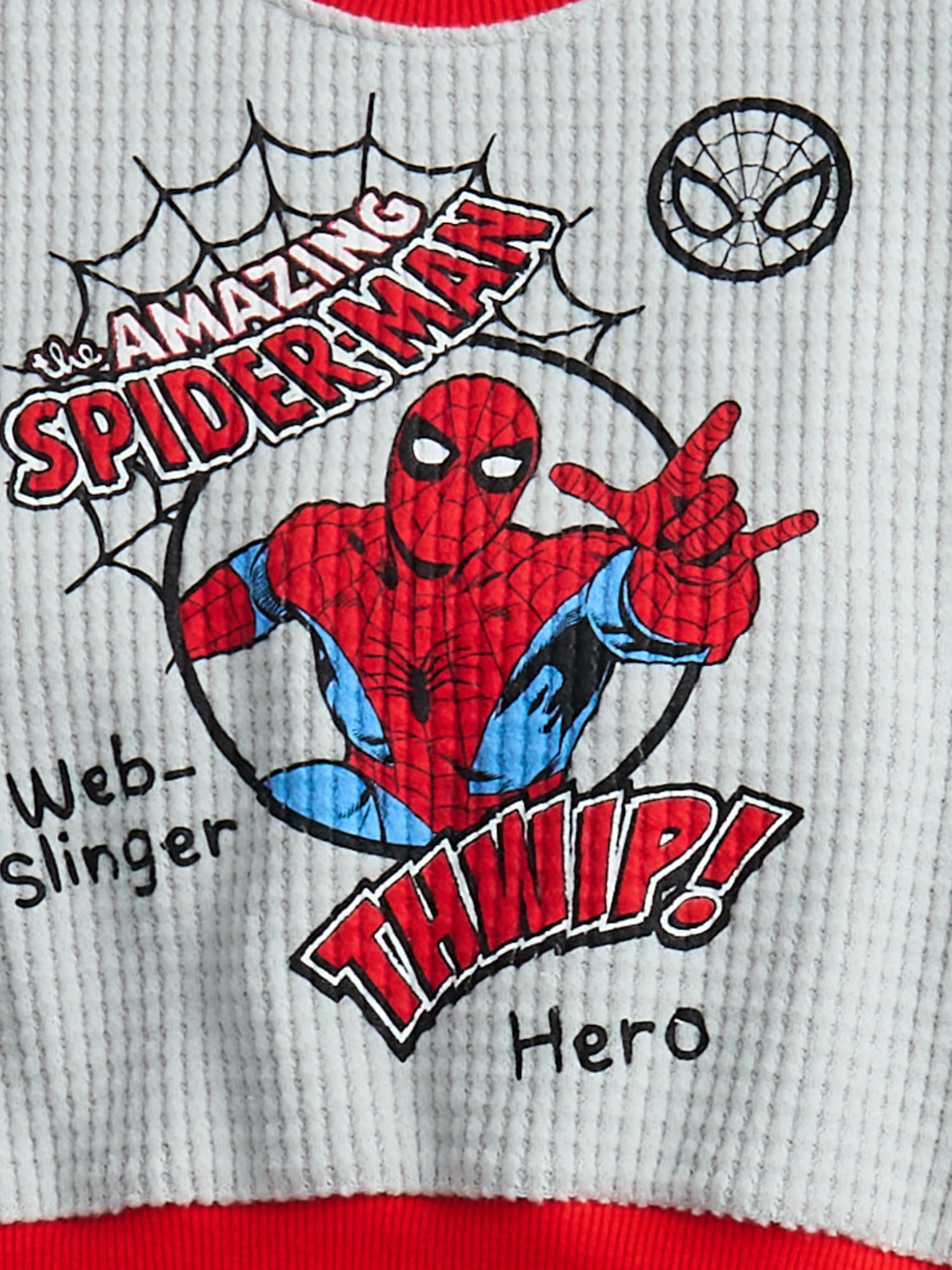 Spider-Man Baby Boys Waffle Knit Top and Pants Set, 2-Piece, Sizes 0M-24M