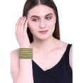 thumbnail image 5 of Efulgenz Indian Oxidized Jewelry Indian Bangle Set Plain Velvet Bangles with Crystal Rhinestone Bangles Bohemian Bracelet Metal Bangle Set Statement Jewelry for Women (26 Pcs), 5 of 6