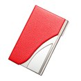 thumbnail image 2 of LSLJS Business Card Holder, Leather Stainless Steel Business Name Card Case Holder, Card Holder, 2 of 2