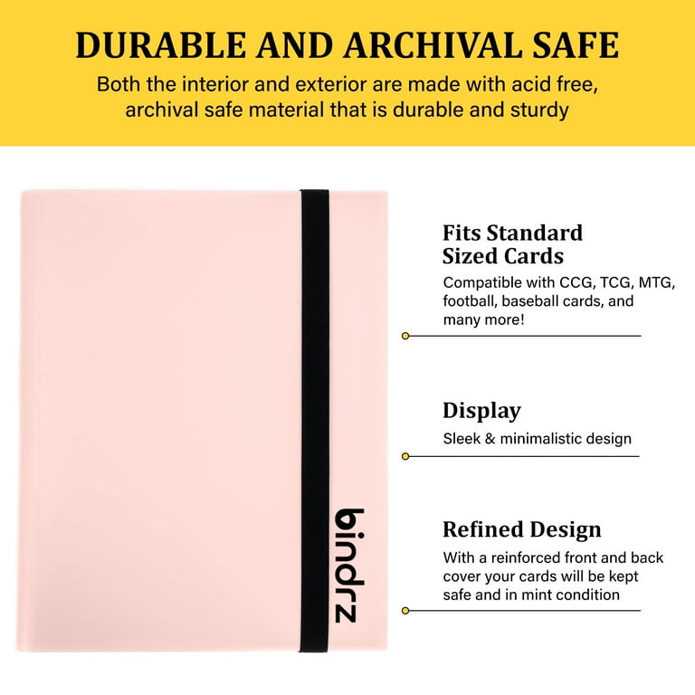 bindrz 9 Pocket Binder, Holds 360 Cards, Side Loading Card Sleeves, Archival Safe Materials - Walmart.com bindrz 9 Pocket Binder, Holds 360 Cards, Side Loading Card Sleeves, Archival Safe Materials - Walmart.com
