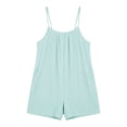 thumbnail image 5 of Pounoo Women's Rompers Spaghetti Strap Sleeveless Cotton Rompers Beach Resort Style Lightweight Breathable Loose Fit with Pockets Solid Color Rompers Gift, 5 of 6