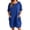 Blue, variant on Women's Casual Zip Front Tunic Dress, Short Sleeve A-Line Swing Dress with Pockets, Loose Fit Summer Shift Dress for Women Orange XL