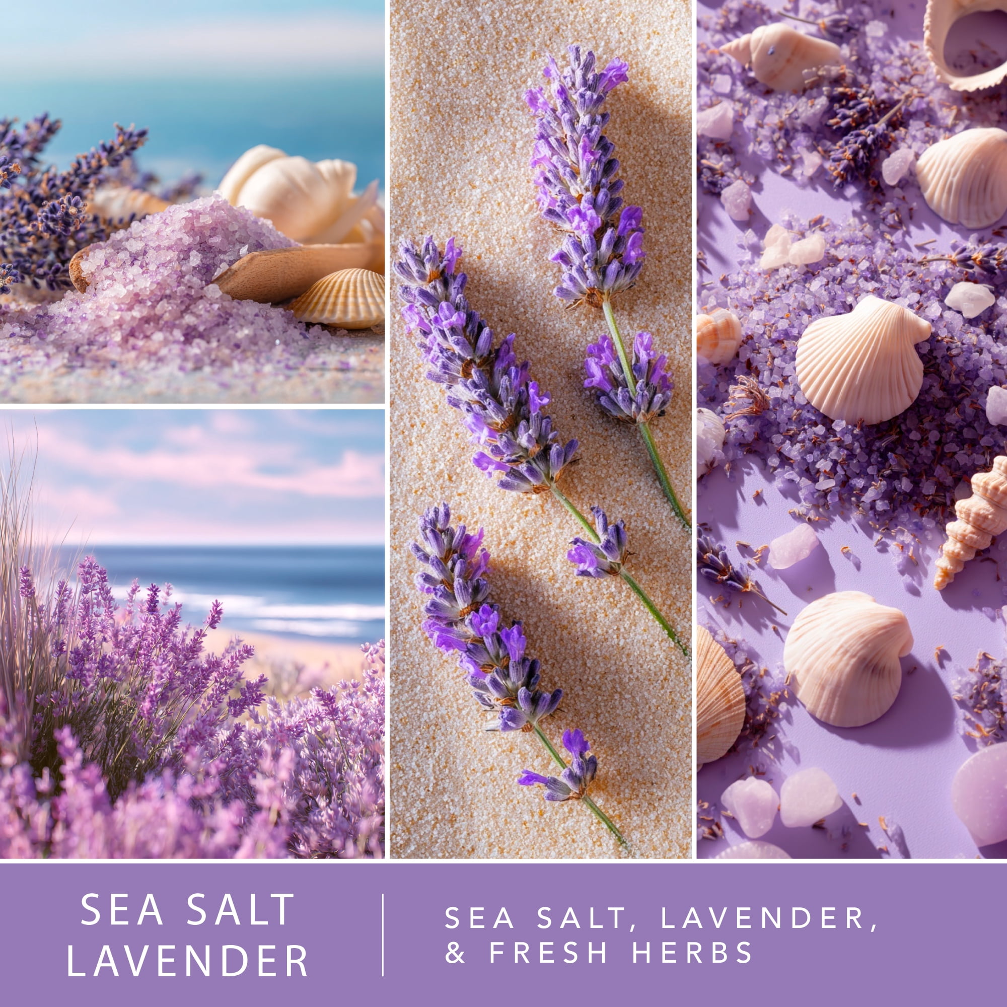 (5 pack) Sea Salt Lavender Scented Wax Melts, ScentSationals, 2.5 oz