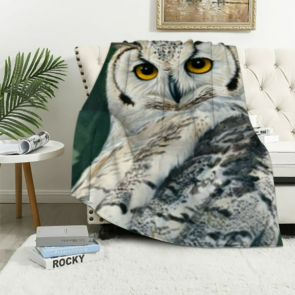 BCIIG Owl Blanket Forest Owl Decor Throw Blanket Owl Blanket Gifts for Girls Boys Owl Lovers Winter Super Warm Soft Plush Lightweight Flannel Sofa Bedding Blanket for Kids Adults Men Women 40x50in