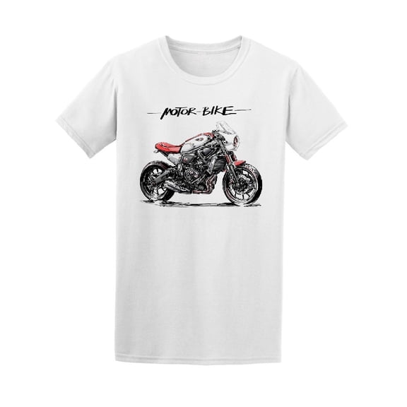 Motor Bike Sketch Tee Men's -Image by Shutterstock
