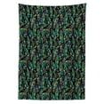thumbnail image 3 of Ambesonne Banana Leaf Tablecloth Rectangular Table Cover, 90s Style Rainbow, 60"x90", Multicolor, 3 of 4