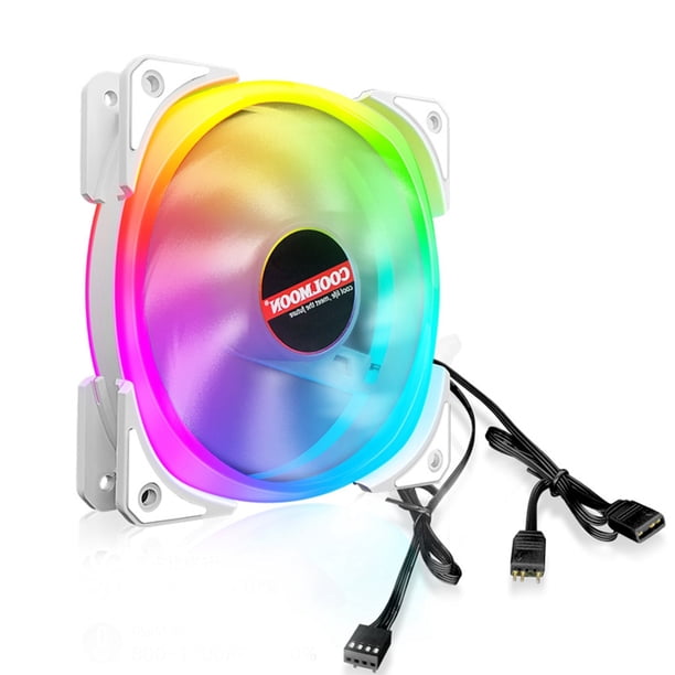 CPU Enfriador ARGB 120Mm 4 Pin Radiador Silencioso PWM PC de RefrigeracióN Control de Temperatura 5V Ventilador de RefrigeracióN de la Caja de la Computadora