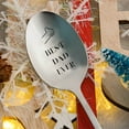 thumbnail image 2 of Engraved Stainless-Steel Coffee Spoon 7.7-Inch, Gift-Ready “Love You More” Tableware for Husband Wife Friends, Dishwasher-Safe Daily Use, 1Pc Soup Spoon, 2 of 5