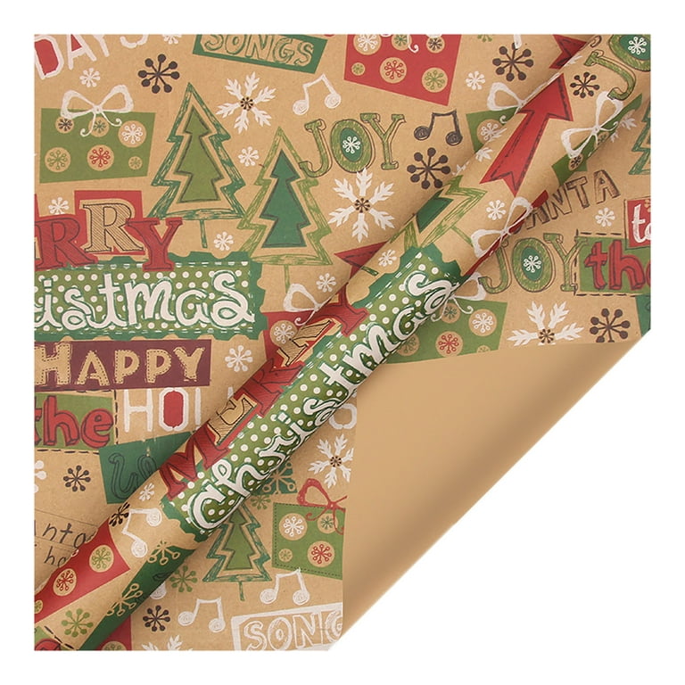 iOPQO Christmas Decorations Clearance Christmas Wrapping Paper 1Pcs (  70Cmx50Cm)Single-Sided Wrapping Paper Classic Santa Claus And Other  Patterns Christmas Decorations 