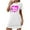 White, variant on VgaVtl Womens Sleepshirts Plus Size Pink Short Sleeve Womens Sleepwear Comfy Valentines Day Print Loose Holiday Nightgowns