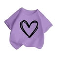 thumbnail image 3 of TBWNWG Girls Tops Cute Graphic Round Neck Short Sleeve Tee for Kid Girls for Summer Casual Wear,Size 3-4 Years, 3 of 5