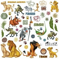 Disney LION KING Wall Decals Simba Pumbaa Peel & Stick Kids Room Decor Stickers