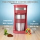 thumbnail image 4 of Mixpresso Cafetera personal de una sola porción y taza de viaje de 14 oz, cafetera pequeña por goteo y vaso, apagado automático y filtro reutilizable, cafetera roja compatible con café molido, 4 of 5