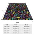 thumbnail image 3 of Pofeuu Colorful Palms Print Ultra-Soft Micro Fleece Blanket,for Bed Or Sofa,All Season Throw Blankets Flannel Blanket-40"x30", 3 of 7