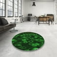 thumbnail image 4 of Ahgly Company Machine Washable Indoor Rectangle Transitional Green Area Rugs, 5' x 8', 4 of 7