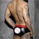 thumbnail image 5 of Ropa interior sexy para hombre, ropa interior elástica de piel sintética de charol, calzoncillos sexys, uniforme de tentación, 5 of 6