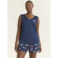 thumbnail image 5 of Joyspun Women's Printed Tank Top and Shorts Pajama Set, 2-Piece, Sizes XS-3X, 5 of 6