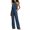 Navy 1, variant on Women's Halter Neck Jumpsuit Sleeveless Ruched Bodice Tie Waist Wide Leg Vacation One Piece Outfit