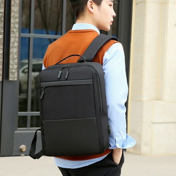 maho Business Backpack, Bag For Travel Flight Fits 15.6 Inch Laptop With USB Charging Port Black on Clearance